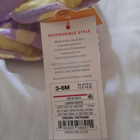 ● Cat & Jack | Lemon One Piece Swim - Picture 8 of 10